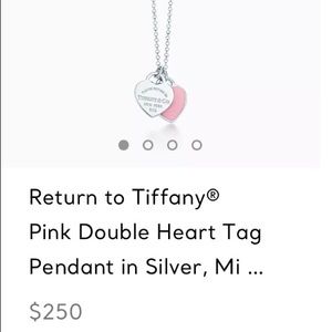 Return to Tiffany, double heart tag pendant necklace